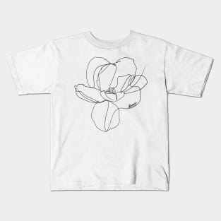 Flower Black Lineart Kids T-Shirt